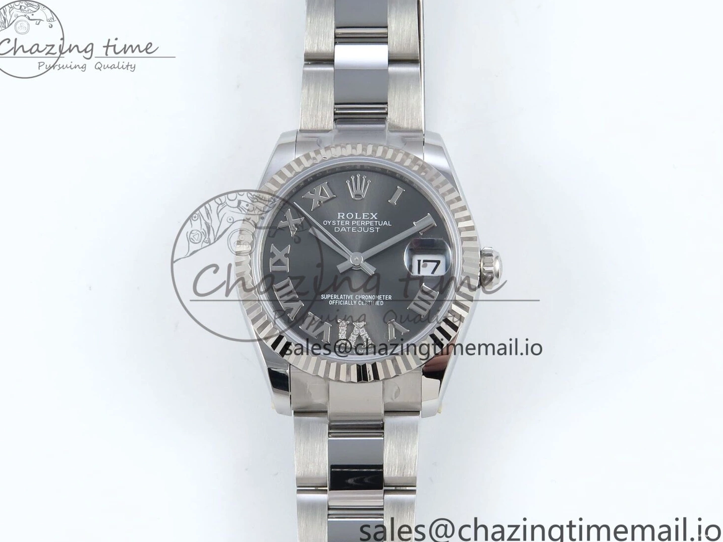 Edition Gray ARF Diamonds Roman Best 904L 2688 31 on 1:1 Oyster 278274 DateJust Bracelet ETA Steel Dial SS 1218